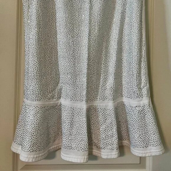 👑 Queen of Sparkles White Rhinestone Sleeveless Dress – XS - Picture 4 of 5